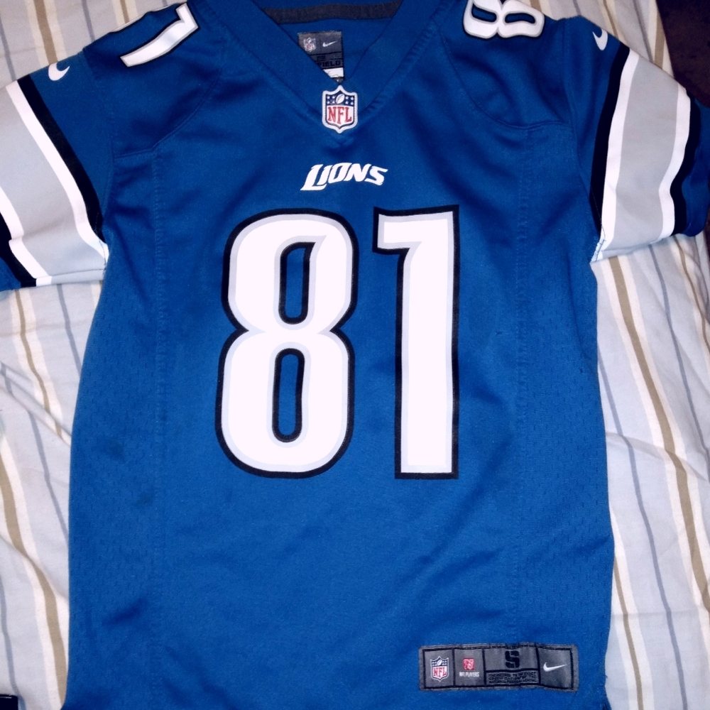 Calvin Johnson Lions Nike Blue Kids Jersey size S NFL